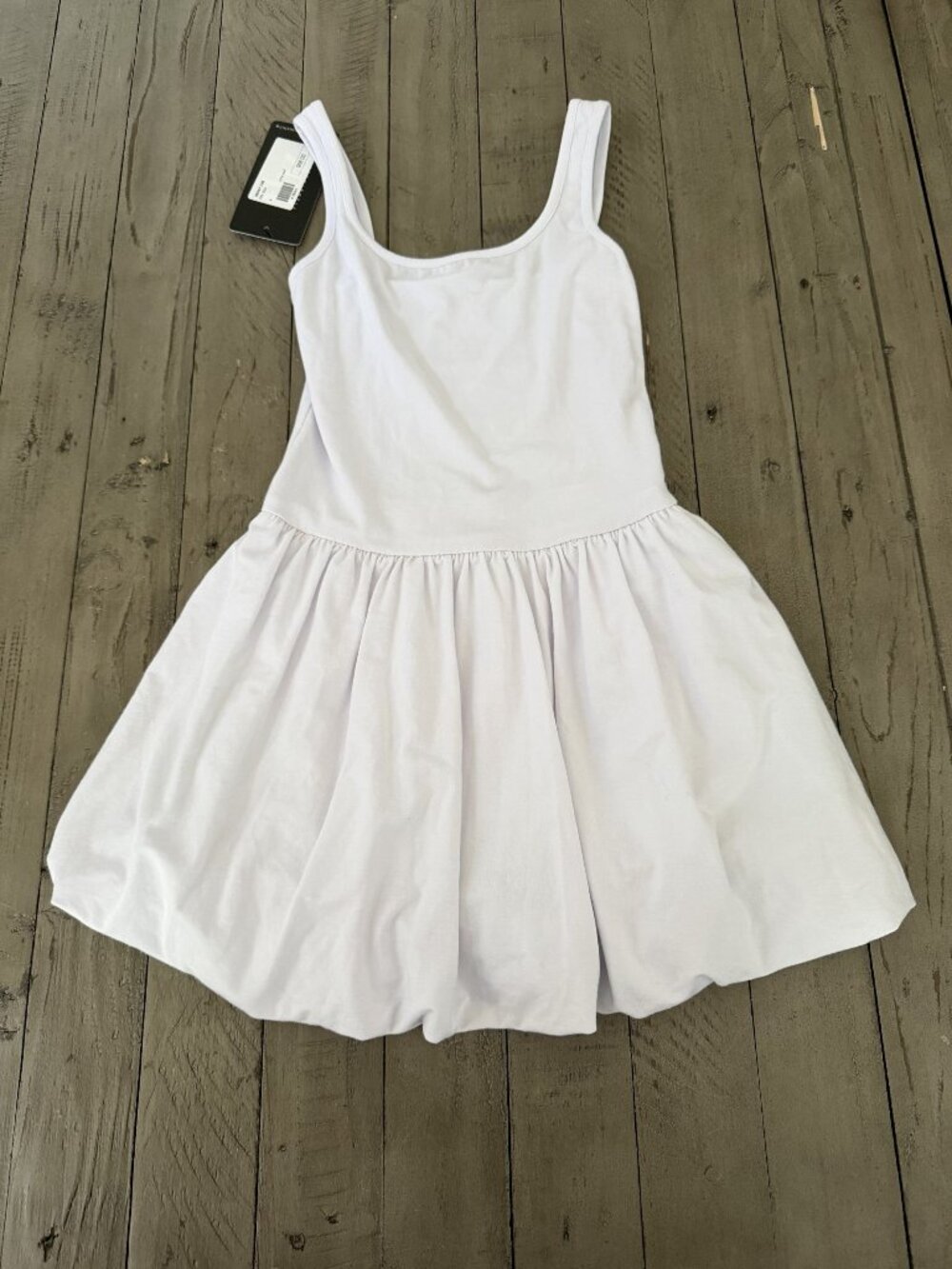 NWT Flowers by Zoe Tank Bubble Skirt Dress in White Size 6